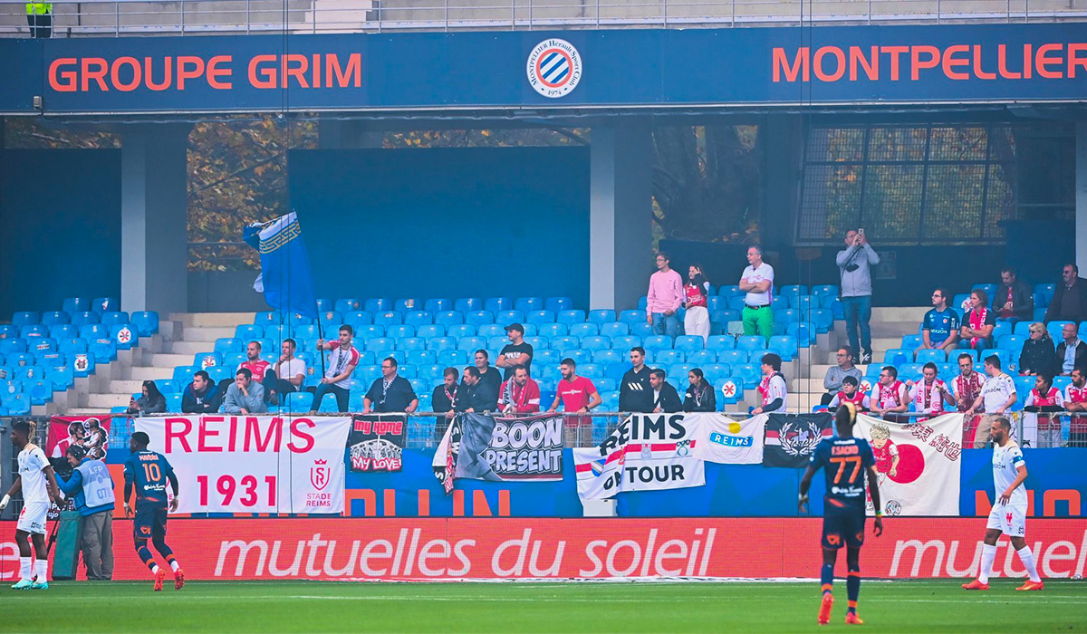 Tribune visiteurs stade de la Mosson