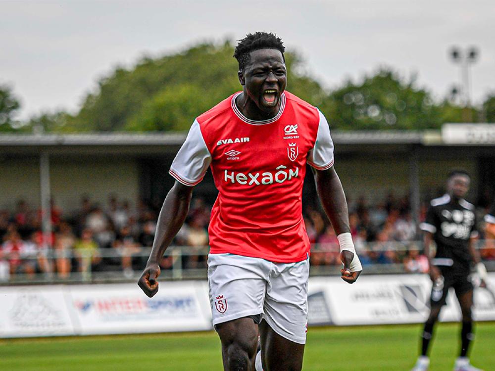 Oumar Diakité, buteur face à Amiens